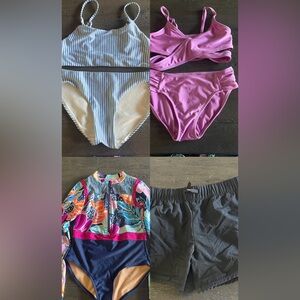Girls Swim Suit Bundle - Athleta, Art Class, HM
